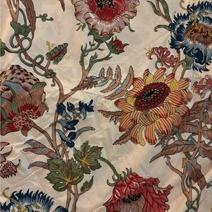 Pottery Barn Floral Duvet Cover - Red, Blue, Green